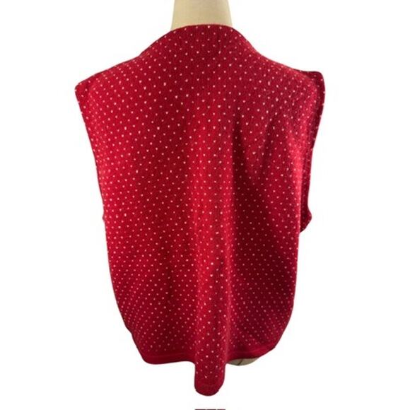 "EDDIE BAUER" VTG Lambswool Women's Vest SZ XL Grandma Core Christmas SMALL HOLE - Picture 2 of 12